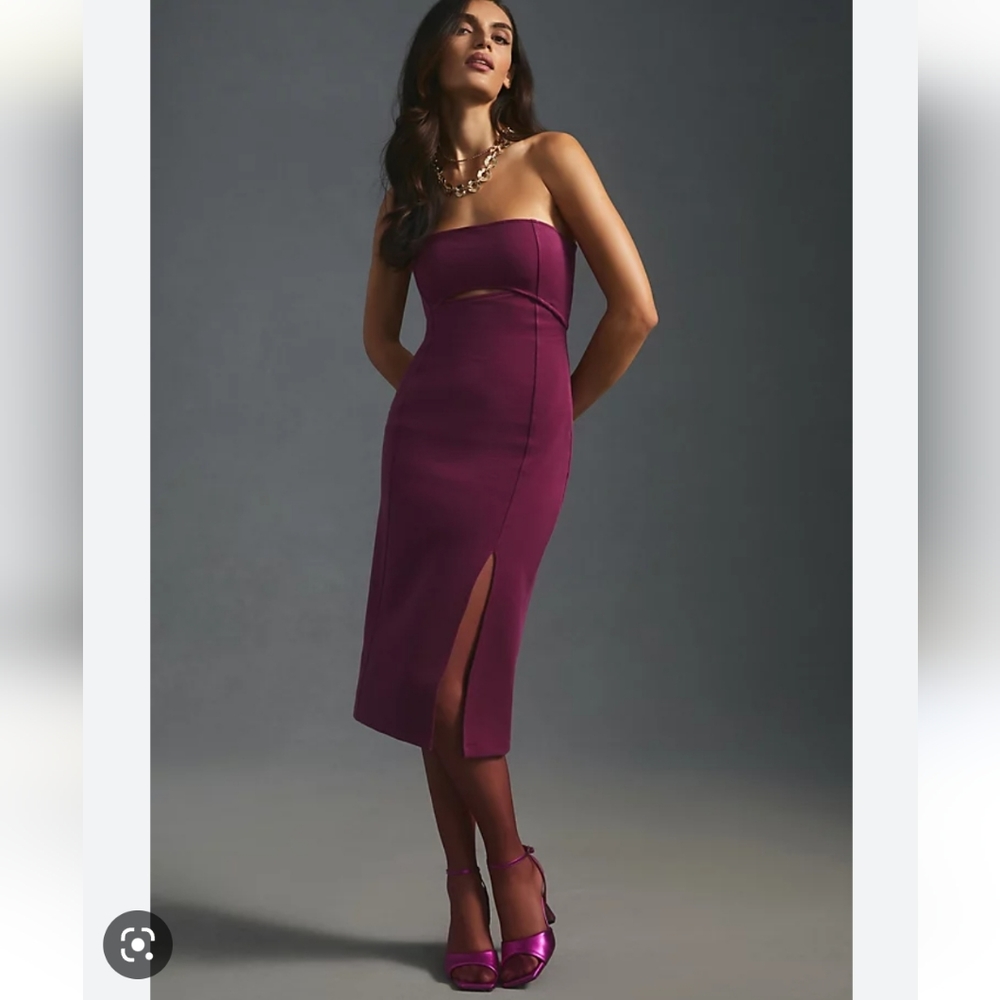 Anthropologie Maeve Ribbed Cutout Dress XL - Picture 1 of 5